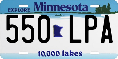 MN license plate 550LPA