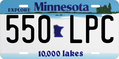 MN license plate 550LPC