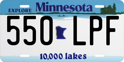 MN license plate 550LPF