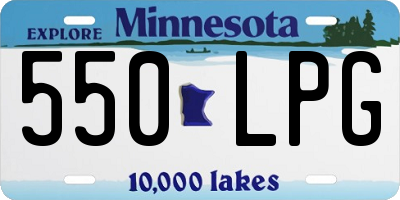 MN license plate 550LPG