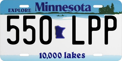 MN license plate 550LPP