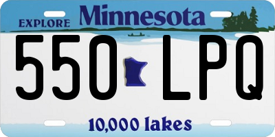 MN license plate 550LPQ
