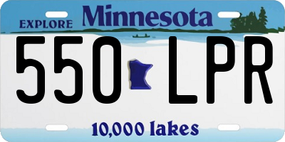 MN license plate 550LPR