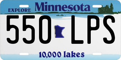 MN license plate 550LPS