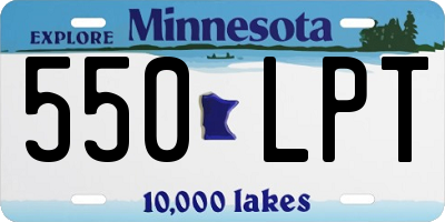 MN license plate 550LPT