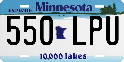MN license plate 550LPU