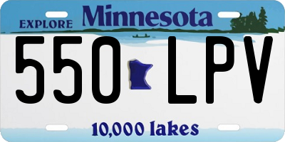 MN license plate 550LPV