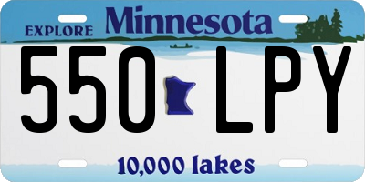 MN license plate 550LPY