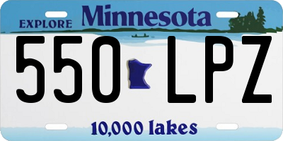 MN license plate 550LPZ