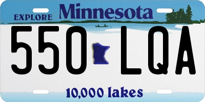 MN license plate 550LQA