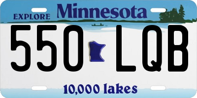 MN license plate 550LQB