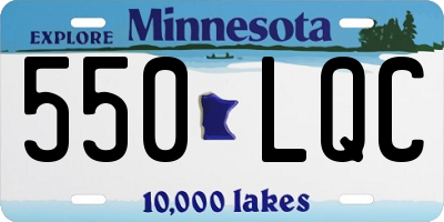 MN license plate 550LQC