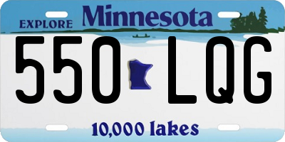 MN license plate 550LQG