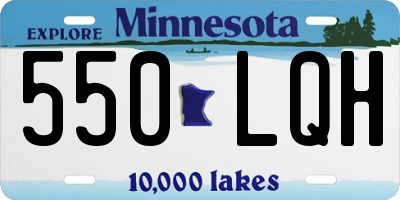 MN license plate 550LQH