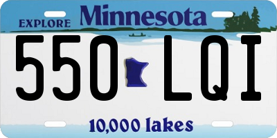 MN license plate 550LQI