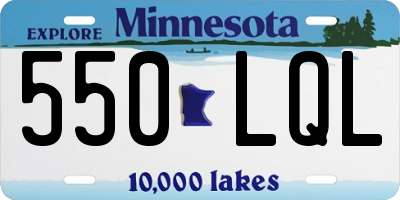 MN license plate 550LQL