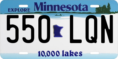 MN license plate 550LQN