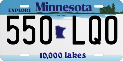 MN license plate 550LQO