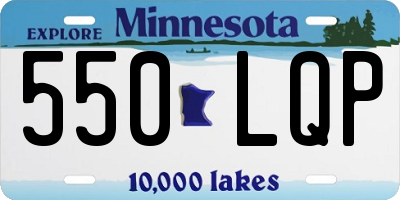 MN license plate 550LQP