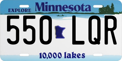 MN license plate 550LQR