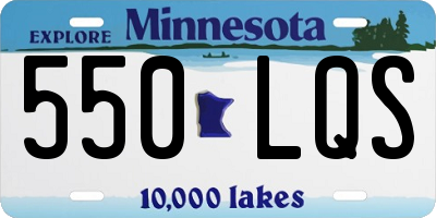 MN license plate 550LQS