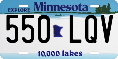 MN license plate 550LQV