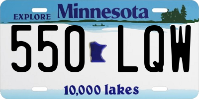 MN license plate 550LQW