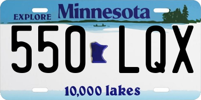 MN license plate 550LQX