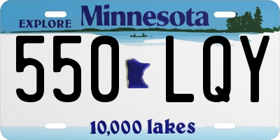 MN license plate 550LQY