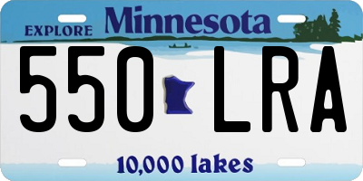 MN license plate 550LRA