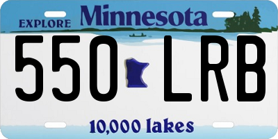MN license plate 550LRB