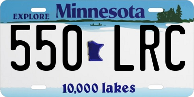 MN license plate 550LRC