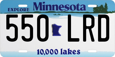 MN license plate 550LRD