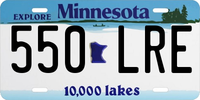 MN license plate 550LRE