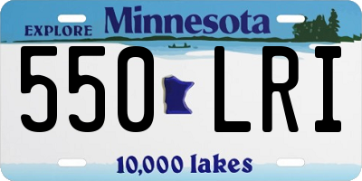 MN license plate 550LRI