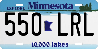 MN license plate 550LRL