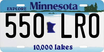 MN license plate 550LRO