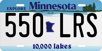 MN license plate 550LRS