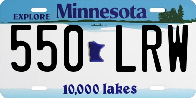 MN license plate 550LRW