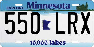 MN license plate 550LRX