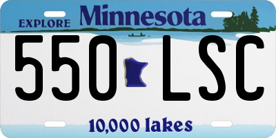 MN license plate 550LSC
