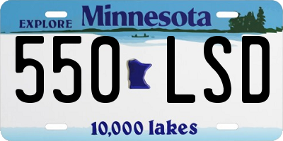 MN license plate 550LSD