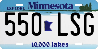 MN license plate 550LSG