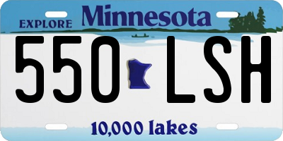 MN license plate 550LSH
