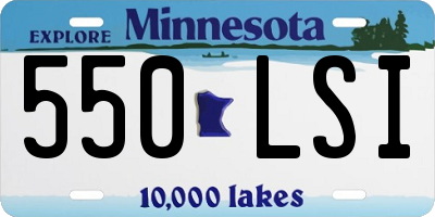 MN license plate 550LSI