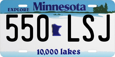 MN license plate 550LSJ