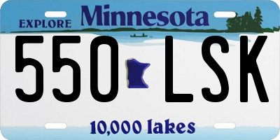 MN license plate 550LSK