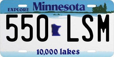 MN license plate 550LSM