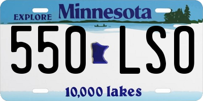 MN license plate 550LSO