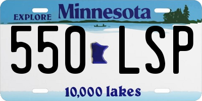 MN license plate 550LSP